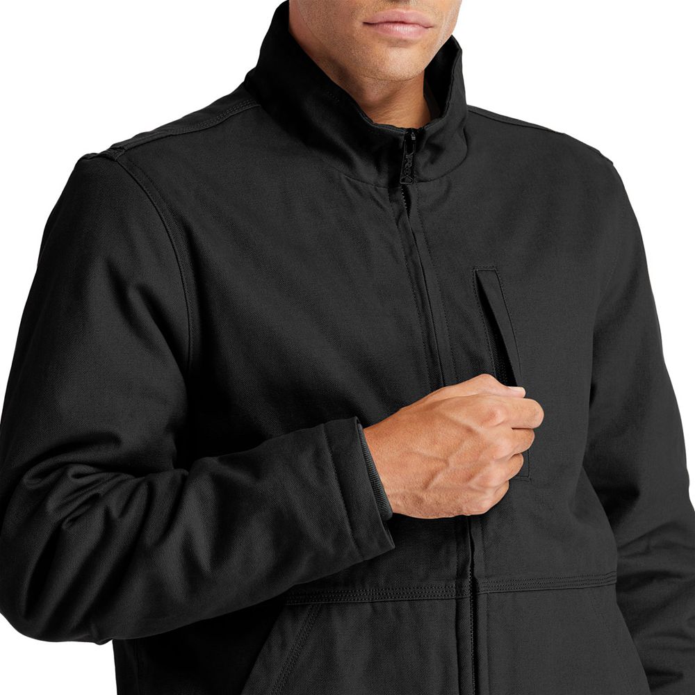 Timberland Mens Jackets PRO® Gritman Lined Canvas - Black - India HF9172843